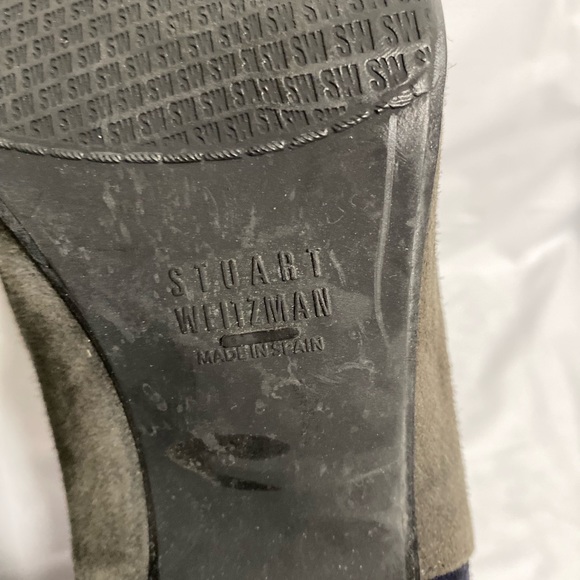 Stuart Weitzman Womens Imback Ankle Boots Blue Grey Suede Size 11.5￼ - Picture 9 of 10